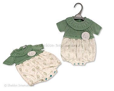 Knitted Baby Romper with Collar - Balloons - Wholesale
