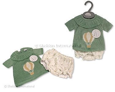 Knitted Baby 2 pcs Set with Collar - Balloons - Wholesale