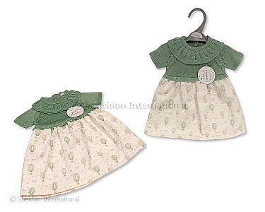 Knitted Baby Dress with Collar - Balloons - Wholesale