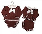 Wholesale Knitted 2 pcs Set with Lace and Bow
