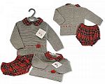 Wholesale Knitted Tartan 2 pcs Set