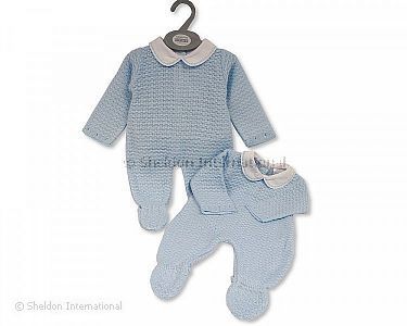 Baby Boys Knitted Long Romper - Wholesale