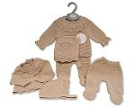 Wholesale Knitted 3 pcs Pram Set with Collar