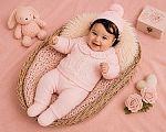 Wholesale Knitted Girls 2 pcs Set with Hat