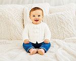 Wholesale Knitted Pram Coat with Pompoms