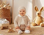 Wholesale Knitted 3 Pieces Set with Hat