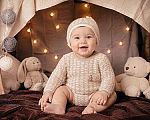 Wholesale Knitted Short Romper with Hat