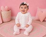 Wholesale Knitted Girls All-In-One with Lace Front and Collar