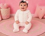 Wholesale Knitted Girls 3 pcs Set with Lace Front and Collar