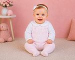 Wholesale Knitted Girls 2 pcs Long Dungaree Set