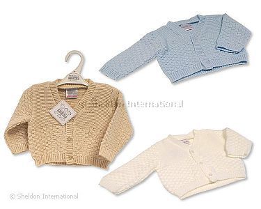 Knitted Baby Boys Cardigan - 192 - 9-24 Months - Wholesale