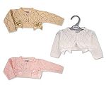 Wholesale Girls Knitted Bolero with Bows - Size 0-9 Months