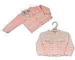 Wholesale Knitted Girls Cardigan with Bows - 585 - 0-9 Months