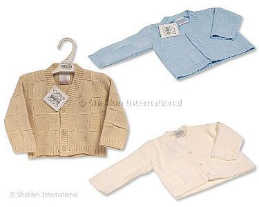 Knitted Baby Boys Cardigan - 589 - 0-9 Months - Wholesale