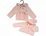 Wholesale Girls Knitted Pram Coat with Hood