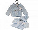 Wholesale Boys Knitted Pram Coat with Hood