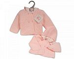 Wholesale Girls Knitted Pram Coat with Hood
