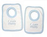 Baby Boys Cotton Pop-Over Bib - I Love Daddy