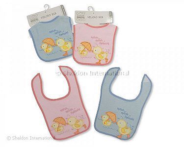 Baby  Bibs with Terry Back - Duck - Wholesale