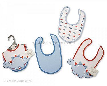 Baby 3d Bibs - Packs of 3 - Boys - Wholesale