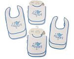 Wholesale Boys Bibs 2-Packs with Double Terry - I Love Mummy/ Daddy