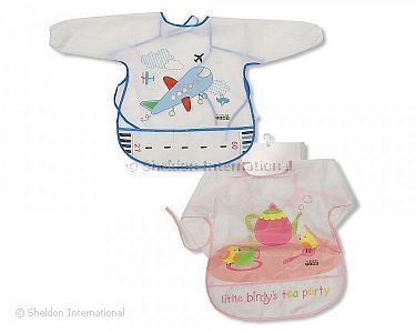 Baby Large Sleeved Nylon Bibs - Wholesale