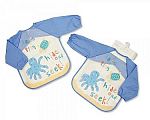 Baby Boys PEVA Bibs with Sleeves - Hide and Seek