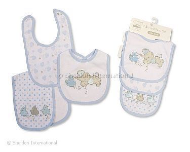 Baby Boys 2 Bib and Burb Cloth Set - Wholesale