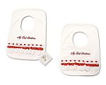Wholesale Christmas Pop-Over Bibs with Lace - My First Christmas