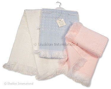 Baby Acrylic Shawl on Hanger - Wholesale