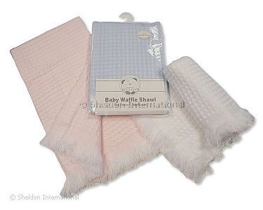 Baby Acrylic Waffle Shawl - Wholesale