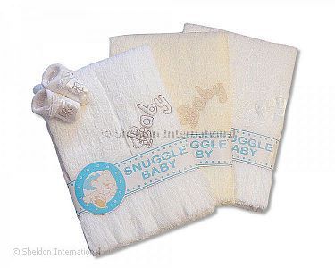 Baby Acrylic Shawl with 'baby'-Embroidery - Wholesale