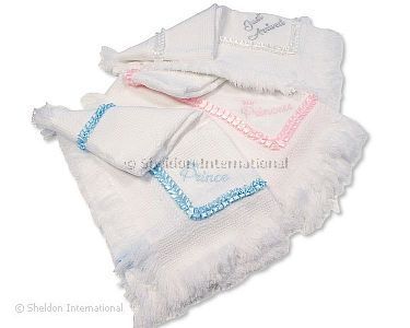 Baby Acrylic Hanger Shawl with Lace and Embroidery - Wholesale