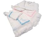 Baby Acrylic Hanger Shawl with Lace and Embroidery