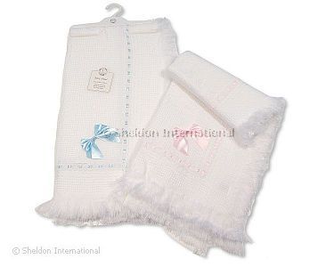 Baby Hanger Ribbon Lace Shawl with Bow - Wholesale
