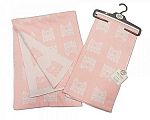 Wholesale Cotton Shawl - Owl - Pink