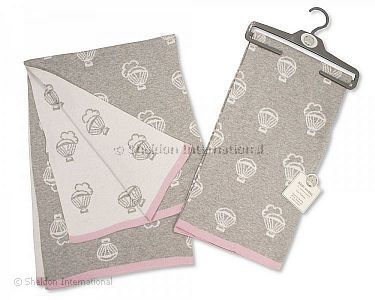 Baby Cotton Shawl - Balloon - Pink - Wholesale