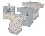 Boys 3 Pack Short Sleeves Env Neck Cotton Bodysuit