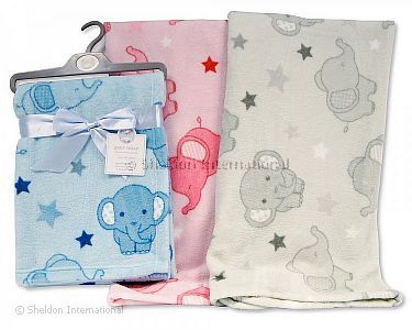 Baby Printed Wrap - Elephant - Wholesale