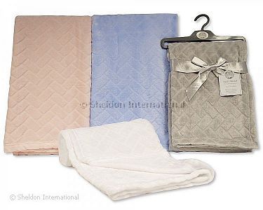 Baby Embossed Jacquard Flannel Wrap - Wholesale