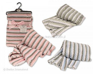 Baby Waffle Wrap with Stripe Print - Wholesale