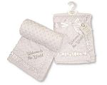 Wholesale Velour Bubble Wrap with Lace  ' Welcome to the World'