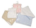 Baby 2 Layer Waffle Wrap with Lace Ribbon and Bow