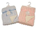 Wholesale Plush Fur Wrap - Pink and Sky