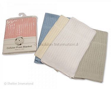 Cotton Cellular Pram Blanket-215 - Wholesale