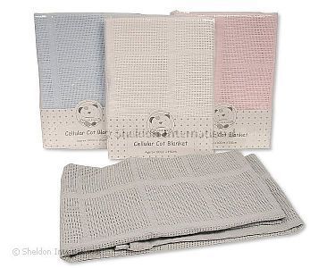 Cotton Cellular Cot Blanket-216 - Wholesale