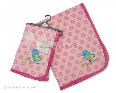 Baby Coral Fleece Wrap - Bird - Wholesale