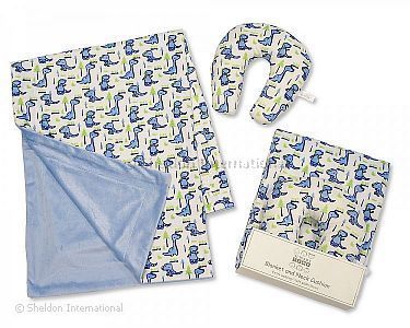 Baby Blanket and Neck Cushion Set - Boys - Wholesale