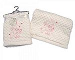 Wholesale Soft Velour Dotted Wrap - Pink