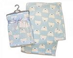 Printed Baby Wrap - Teddy - Sky